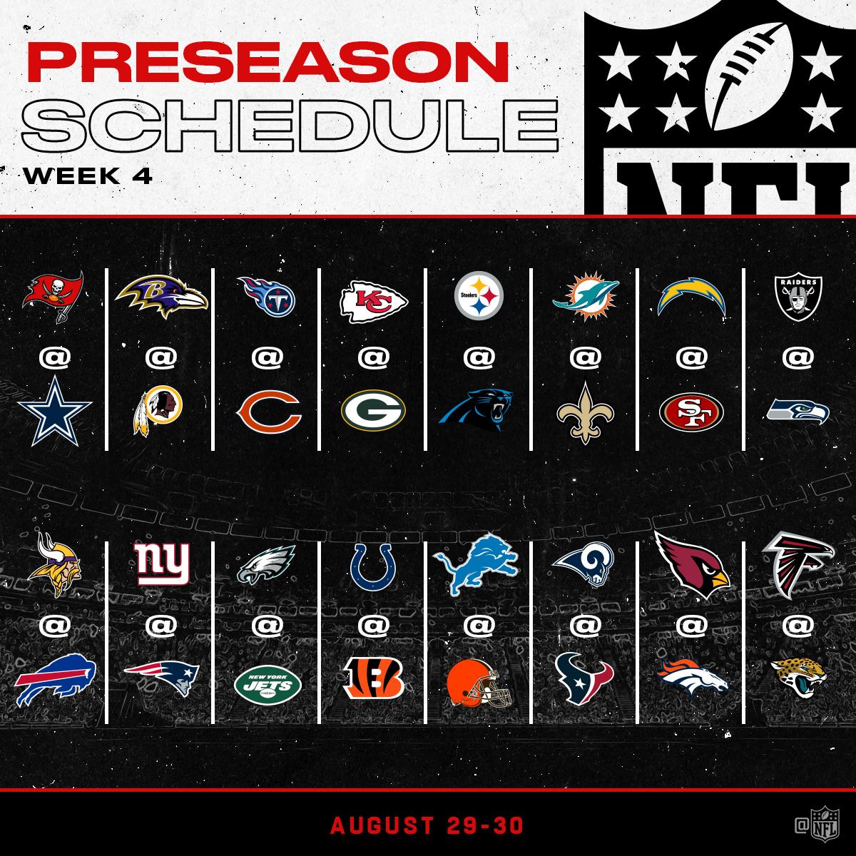 NFL on Twitter: "The 2019 NFL Preseason Schedule!…