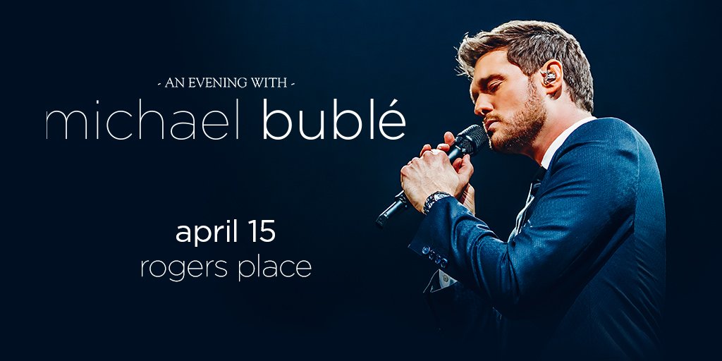 RogersPlace's tweet photo. We're excited to welcome @MichaelBuble to #RogersPlace next week! ❤️

Want to win a pair of tickets to the show?

1⃣ Follow @RogersPlace 
2⃣ LIKE &amp; RT this post
3⃣ Tag who you would bring!

Winner will be selected this Friday at 10 AM. https://t.co/7Xu3RVW1vF