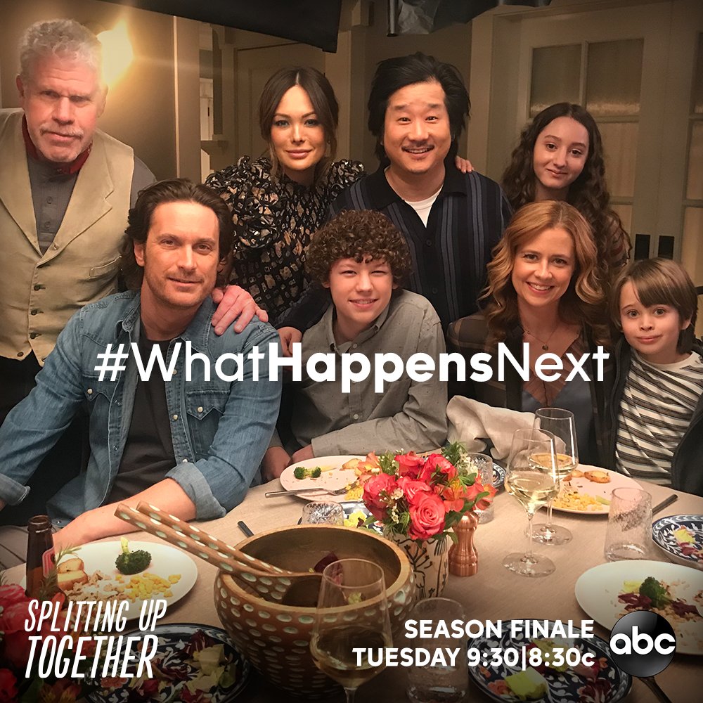Gather the whole crew tonight to find out #WhatHappensNext on the season finale of #SplittingUpTogether!