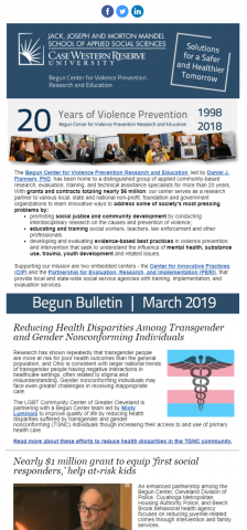 BegunCenter's tweet photo. In case you missed it:
Begun Bulletin, spring edition! Featuring 3 new projects -  teams led by @rlovell100, Mark Singer, &amp; Misty Luminais; collaborations with @LGBTCleveland, @CLEpolice, @CuyahogaHousing, @BeechBrookCleve, @OJPNIJ. Read more &amp; subscribe: https://t.co/Ejsq5HVMeq https://t.co/dUWb1I34RI