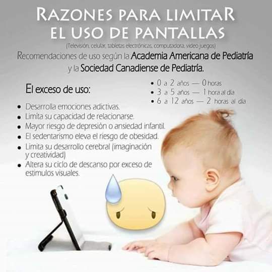 ¡Recordemos los múltiples daños que ocasiona la sobreexposición de pantallas a nuestros bebés y niños!

#bebe #familia #recomendaciones