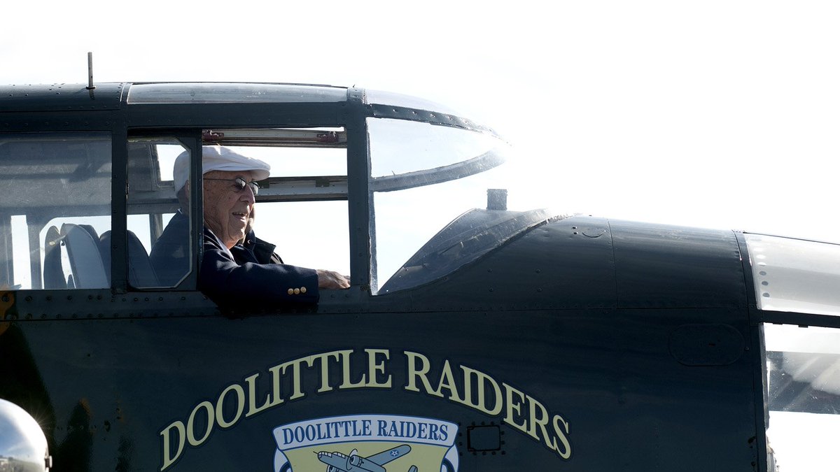 Lt Col Dick Cole has slipped the surly bonds of Earth &amp; reunited w/his fellow Doolittle Raiders. We offer our eternal thanks &amp; condolences to his family.
We will proudly carry the torch he &amp; his fellow Raiders handed us. May we never forget the long blue line...it's who we are.