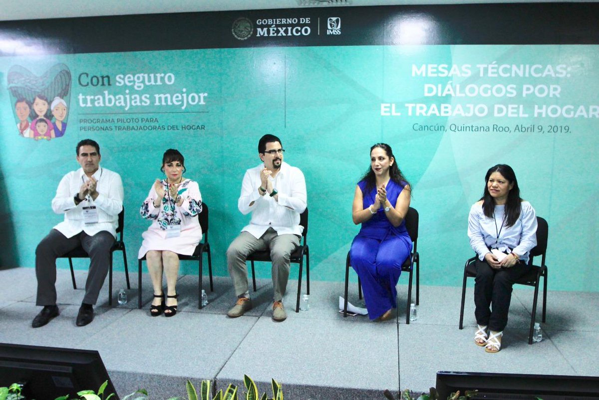 Tu_IMSS's tweet image. Organizaciones enfocadas al trabajo en el hogar colaboran en la tercera Mesa Técnica que se realiza en #QuintanRoo para el mejoramiento del #ProgramaPiloto.

#ConSeguroTrabajasMejor ➡ bit.ly/2OAefKM