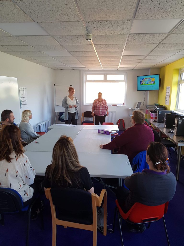 Today Angela and Jo are hosting the first autism training session in the Happy Futures training room. They will be covering the history of autism, how individuals with autism experience the world and what we can do to make their futures very happy!
