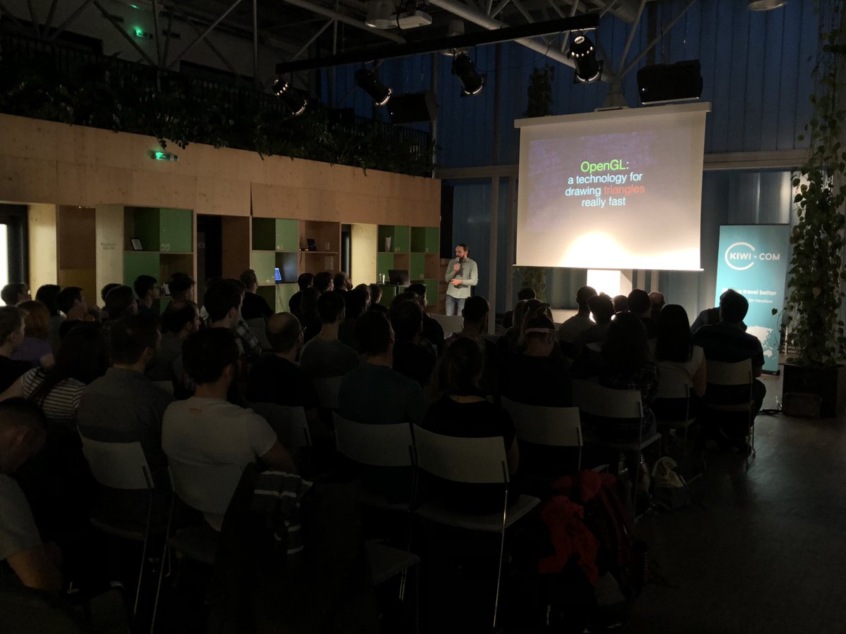JanBleha's tweet image. “#OpenGL is just a technology for drawing triangles really fast” @mourner @Mapbox #TechWeekCE