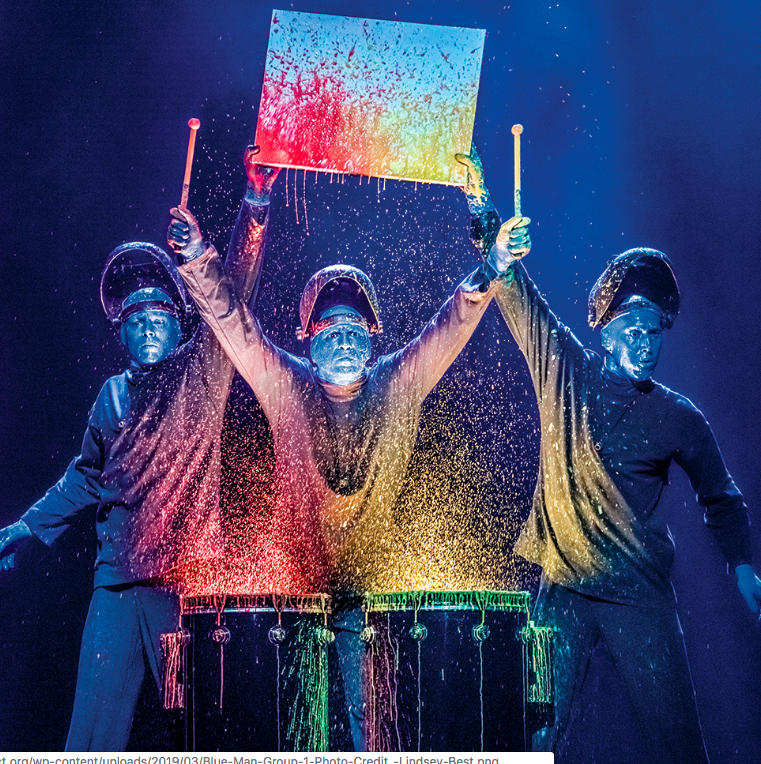 CHPanther_DECA's tweet photo. CHHS DECA it's the Blue Man Group for Opening Session in Orlando!! #CHPantherpride #icdc19 https://t.co/oebA9klUzi