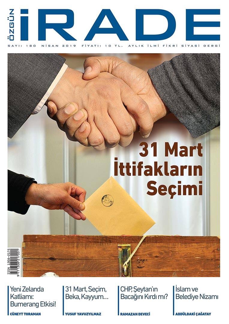 Özgün İrade Dergisi 
Nisan 2019 sayısı
"31 Mart İttifakların Seçimi" 
dosyasıyla çıktı.

<a href="/ramazankayann/">Ramazan Kayan</a> @haber_durus <a href="/rstembudak/">Rüstem Budak</a> <a href="/RamazanDeveci1/">Ramazan Deveci</a> <a href="/avctoraman/">cüneyt toraman</a> <a href="/kurtulmus_sakir/">Şakir Kurtulmuş</a> <a href="/adilakkoyunlu/">adil akkoyunlu</a> <a href="/cirayayinlari/">Çıra Yayın Grubu</a>