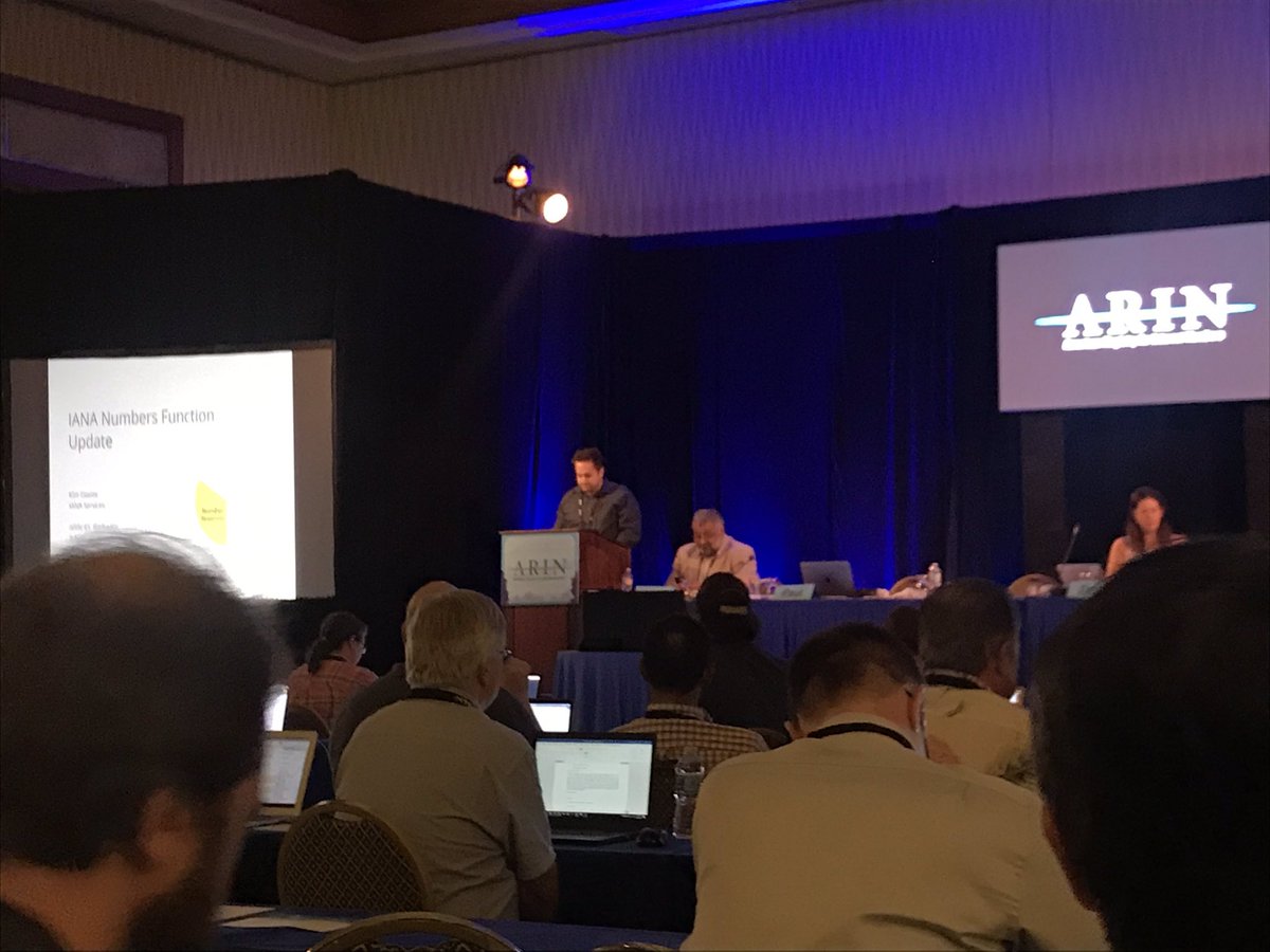 ron2twit's tweet photo. Boring operations update at #arin43 with 100% customer satisfaction from @kid @theiana @ICANN - boring is good. https://t.co/WH25k2FhwV