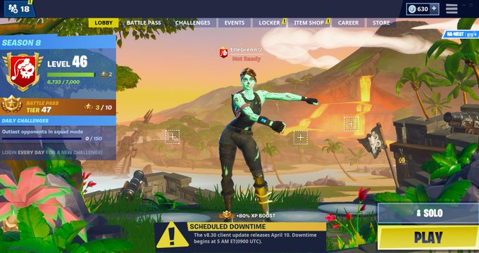 Haven't been playing much Fortnite recently but for a few hours here and there, but rest assure I am