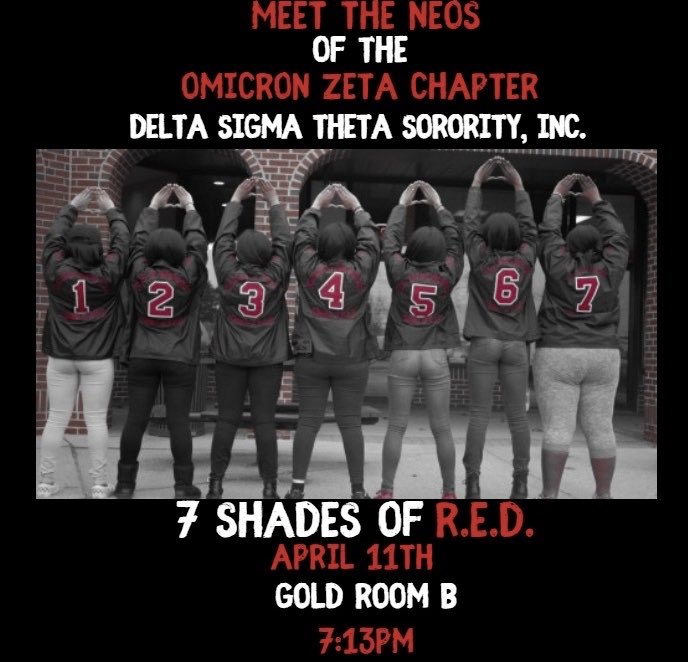 Come meet the newest ladies of the Omicron Zeta Chapter: 7 Shades of R.E.D. Get to know who they are while enjoying different activities with them!