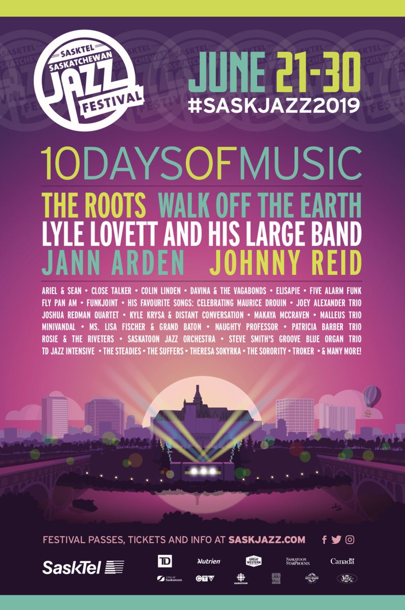 TheSuffers's tweet photo. 🤘🏽🎶 Excited to be apart of the 33rd annual @saskjazz! Tickets on sale April 12th at 12PM CST 🎶🤘🏽 #thesuffers #everythinghere #sufferstour2019 #saskjazz #saskjazz2019 https://t.co/UeRB9KZI7T
