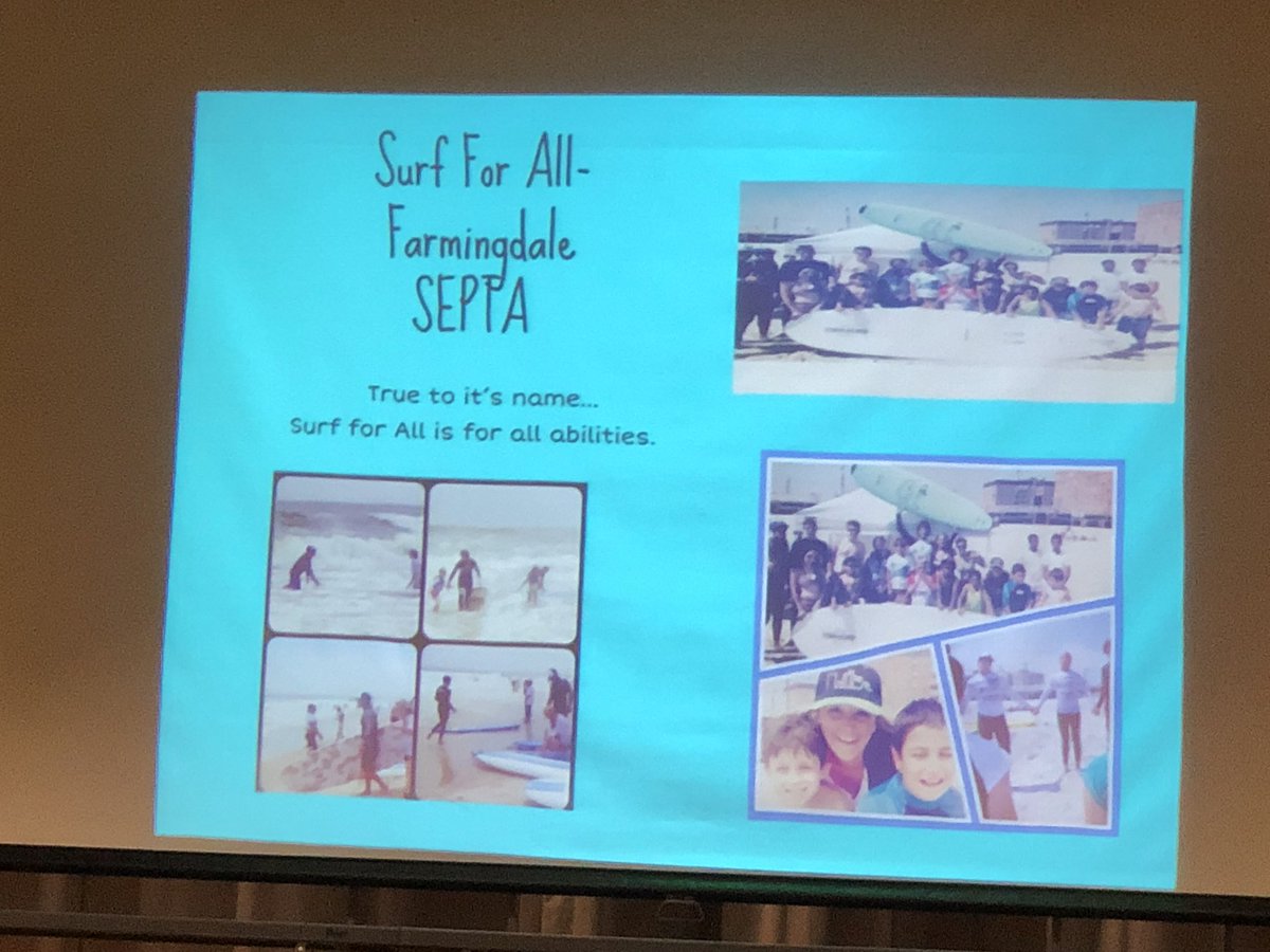 Ms. Jensen presenting on the Surf For All program at the SEPTA meeting.