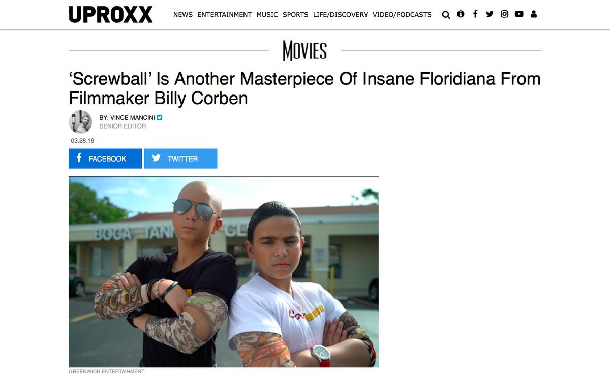"Bottom line: no one tells a woolly tale of Floridian criminality, corruption, and ineptitude like Billy Corben, and Screwball is another classic." uproxx.com/movies/screwba…
