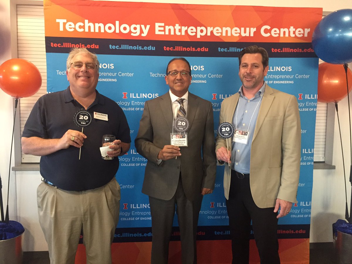 TECenter's tweet image. Thank you to Rashid Bashir, Dean of the College of Engineering for showing continued support to entrepreneurship and innovation!!! #TEC20Years