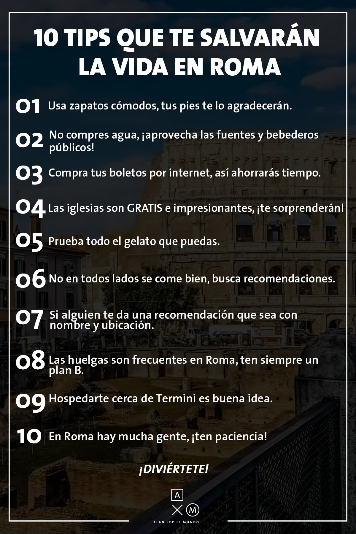 Alan Por El Mundo On Twitter Les Comparto Tipsaxm Que Les Ayudará En Su Viaje A Roma Axmroma