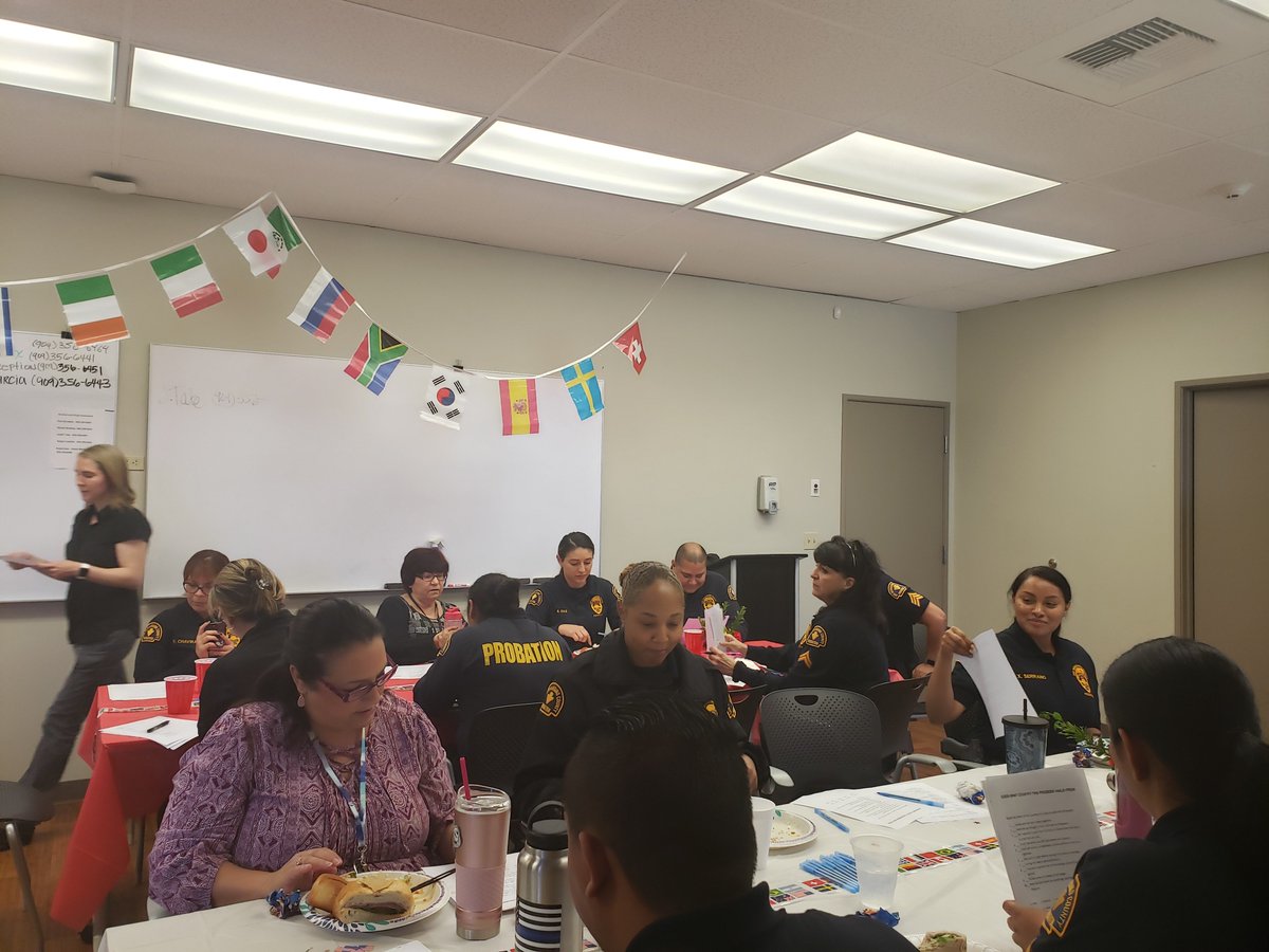 SBCprobation's tweet photo. The Probation Diversity Committee (PDC) is recognizing April as Cultural Diversity Month. Probation units in the county’s Central and West Valley regions hosted a cultural diversity potluck today.
The event helped staff raise awareness about workplace diversity. #SBCPDC https://t.co/5LunuIeNu1