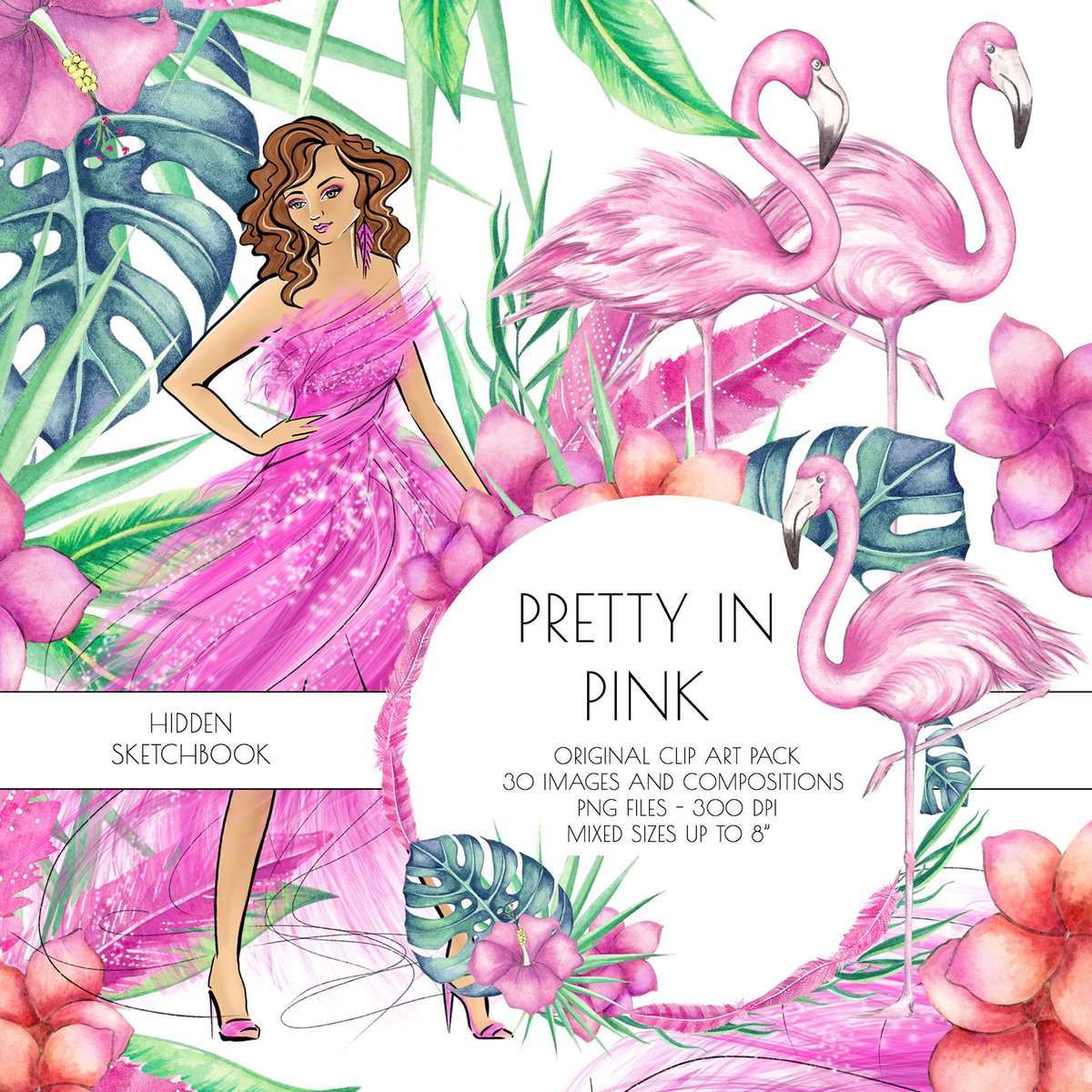 Excited to share the latest addition to my #etsy shop: Pretty in Pink Clip Art Summer Flamingo Summer Tropical Floral Graphics Hand Drawn Fashion Girl #pink #henparty #summerclipart #clipart #commercialclipart #handdrawnclipart #summer etsy.me/2YX6Iux