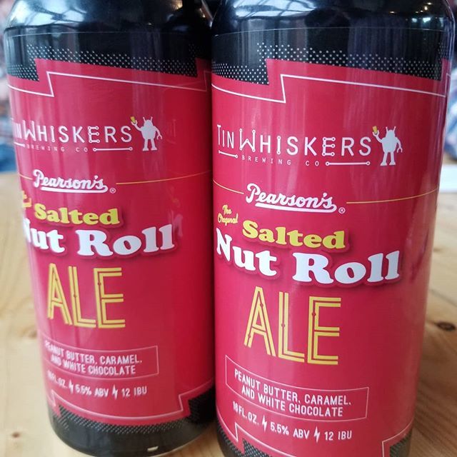 beerploma's tweet image. Thank you so much, @tinwhiskersbrew for having @beaubiwankenobi_79 down for a sneak peek of this awesome liquid homage to @pearsonscandy &amp;amp; St. Paul nostalgia! #SaltedNutRoll