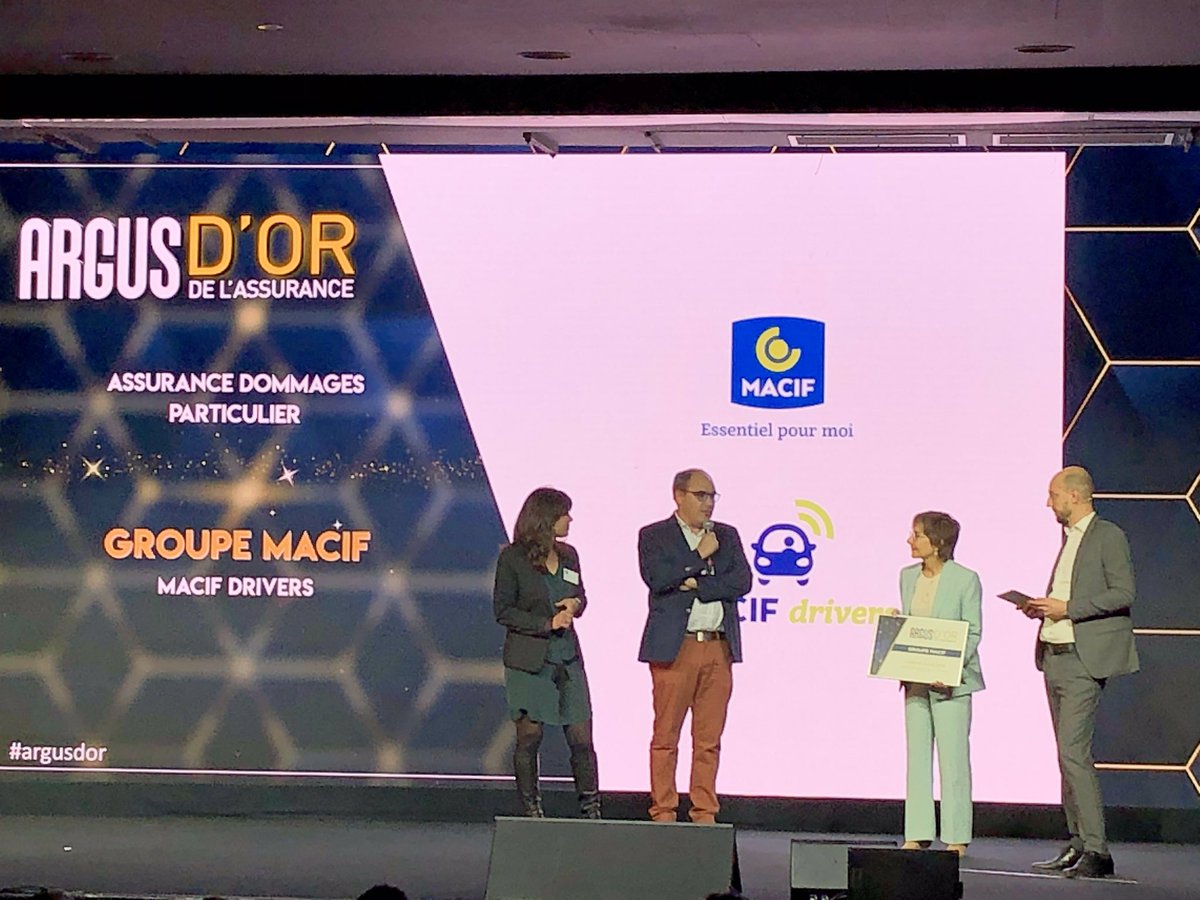 MacifAssurances's tweet photo. [@EvenementsARGUS Cérémonie #argusdor] Le groupe #Macif lauréat #argusdor dans 3 catégories avec #MACIFdrivers - #MACIFriders @_LibertyRider_ - #GarantieAutonomieDependance ! 
Merci aux équipes #Macif et aux membres du jury @argusassurance ! https://t.co/LyOlmrOQoN