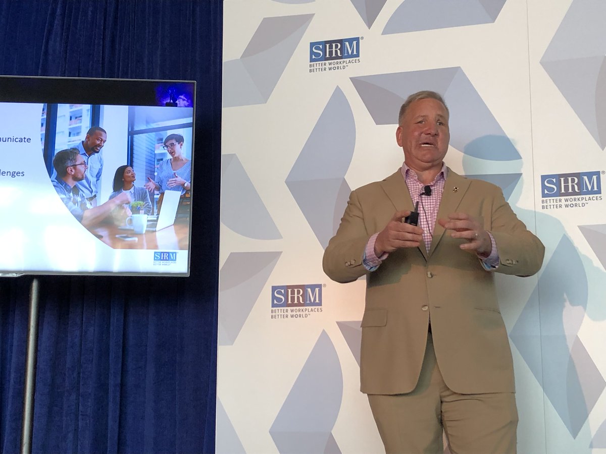HR_MAXimizer's tweet photo. Justin Constantine: “When your employee is away on deployment as a Guard or Reservist, put a flag on their desk” ... this will show you value your employee and her/his service #SHRMTalent https://t.co/UxADMiqz4R