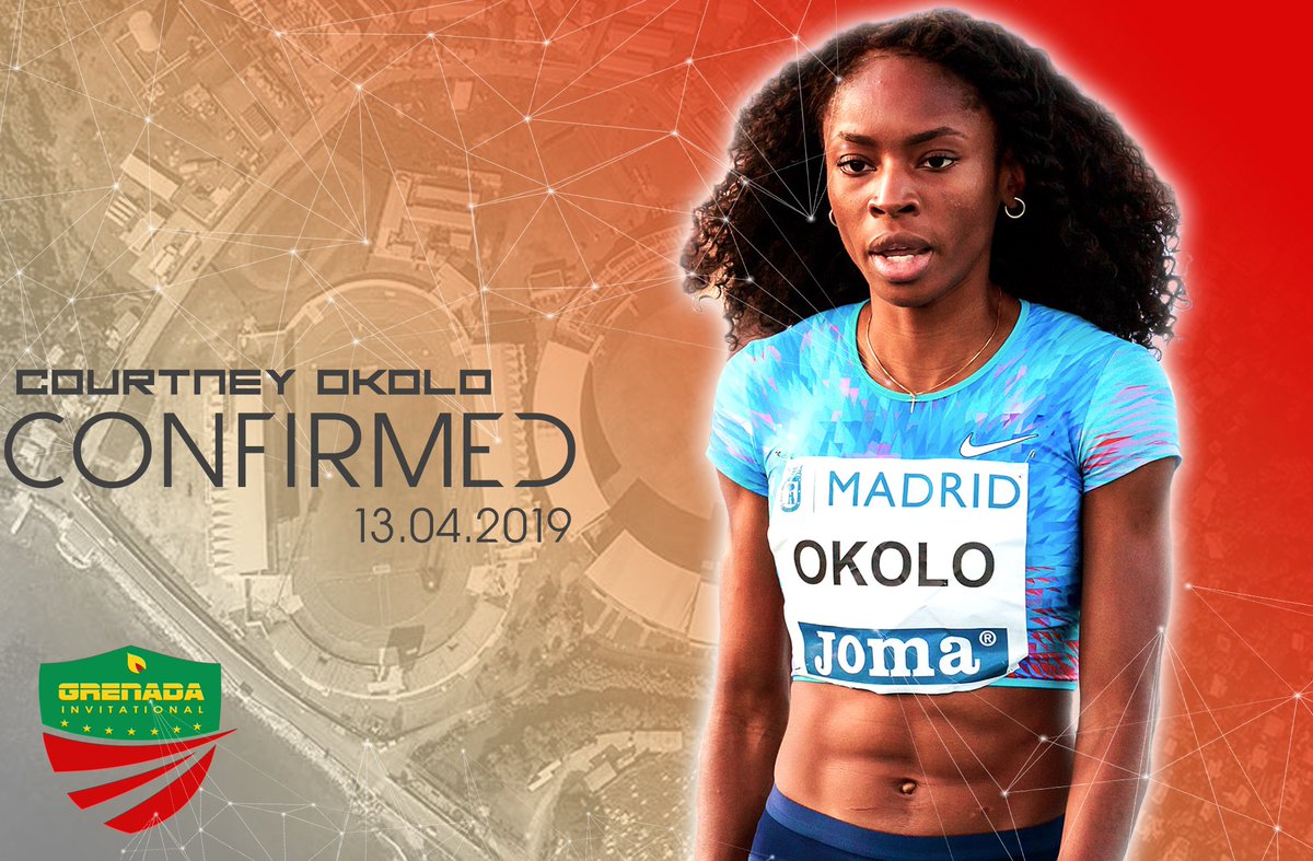grenadainvi's tweet photo. Courtney Okolo has officially been confirmed to participate in Grenada Invitation 2019 https://t.co/2lkzR2lYNG