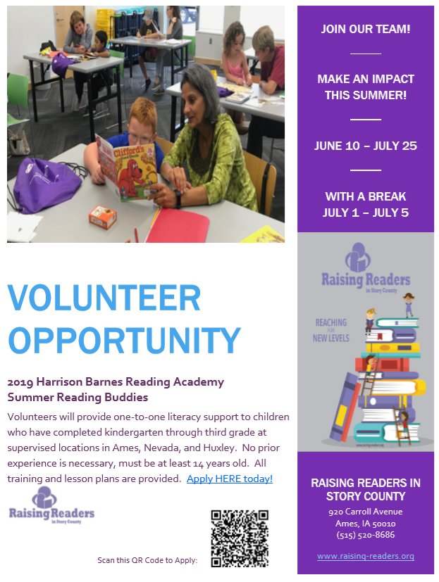 RaiseRead_SC's tweet image. The Harrison Barnes Reading Academy Summer Reading Buddies program is looking for volunteer tutors for Summer 2019. Training and lesson plans are provided! Click here to apply: raising-readers.org/programs/k-3-r…