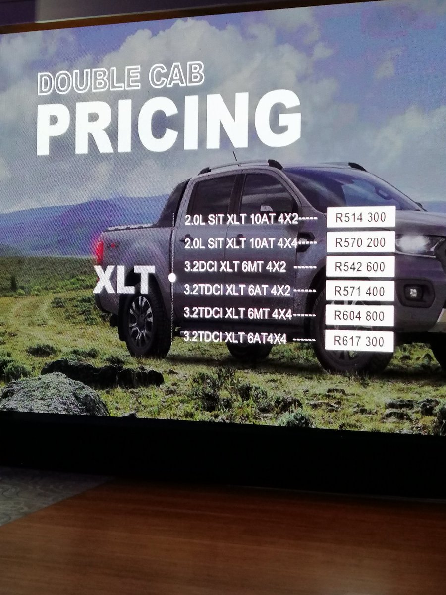 doughZAR's tweet photo. Ford is introducing a new 2.0 lt diesel engine (single turbo @ 132kW/420Nm and twin turbo charged @ 157kW/500Nm),and a 10-speed autobox in the top range wildtrak! there's minor changes to underpinings too. we do some driving tomorrow.

@FordSouthAfrica
@FordCapeTown
@ilisolezwe https://t.co/Ct9ME0POWe