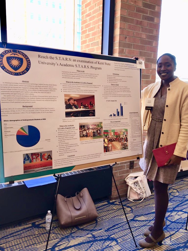 SMCKentState's tweet photo. Congrats Kendra on your research on the Academic S.T.A.R.S program at the Undergraduate Research Symposium! https://t.co/8k5BOv68i1