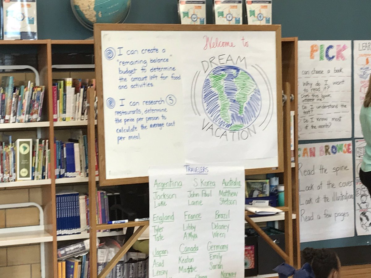 JenniBPeters's tweet photo. Ss in ENRICH are busy planning a dream vacation utilizing a budget! Ss have to determine how they will use their remaining money for meals at restaurants! #cahabalearns @AmyPrickett @cahabatyner @sbrosetta #trussvillelearns https://t.co/vIUMovuJHa
