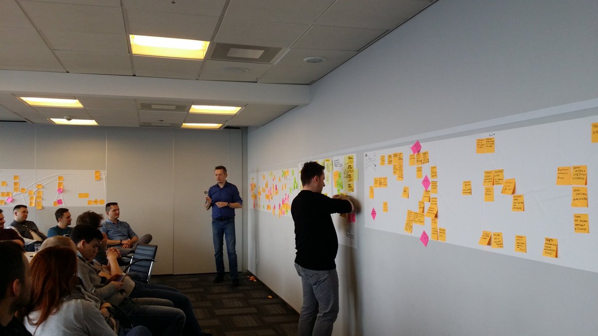 k_owsiany's tweet photo. Ten weekend był dla mnie niezwykle pouczający. Startowałem z @devwarsztaty #EventStorming na #4Developers2019 by dzień później szlifować swoją wiedzę o #EventStormingu pod okiem Sławka Sobótki i @mariuszgil z @bottega_it 💪💣😀 https://t.co/IBfirJGsYc