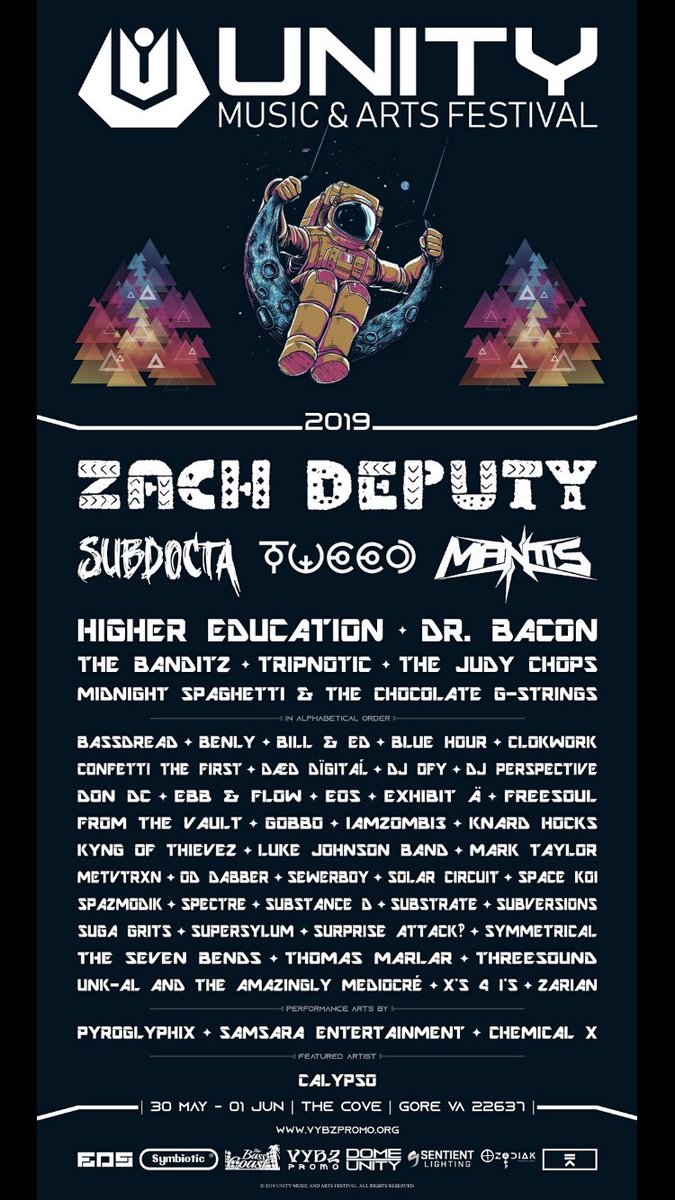 Unity Music and Arts Festival 5/30-6/1 featuring <a href="/zachdeputy/">Zach Deputy</a> <a href="/subdocta/">SubDocta</a> <a href="/TweedInc/">Tweed</a> <a href="/Threesoundband/">Threesound</a> <a href="/sugagrits/">Suga Grits</a> @thejudychops <a href="/SurpriseAttackn/">SurpriseAttack</a> <a href="/LukeJohnsonBand/">Luke Johnson Band</a> <a href="/SpaceKoi_RVA/">Space Koi</a> and MORE! 

#Virginia #VirginiaMusic #unitymusicandartsfestival #MusicFestival #LiveMusic