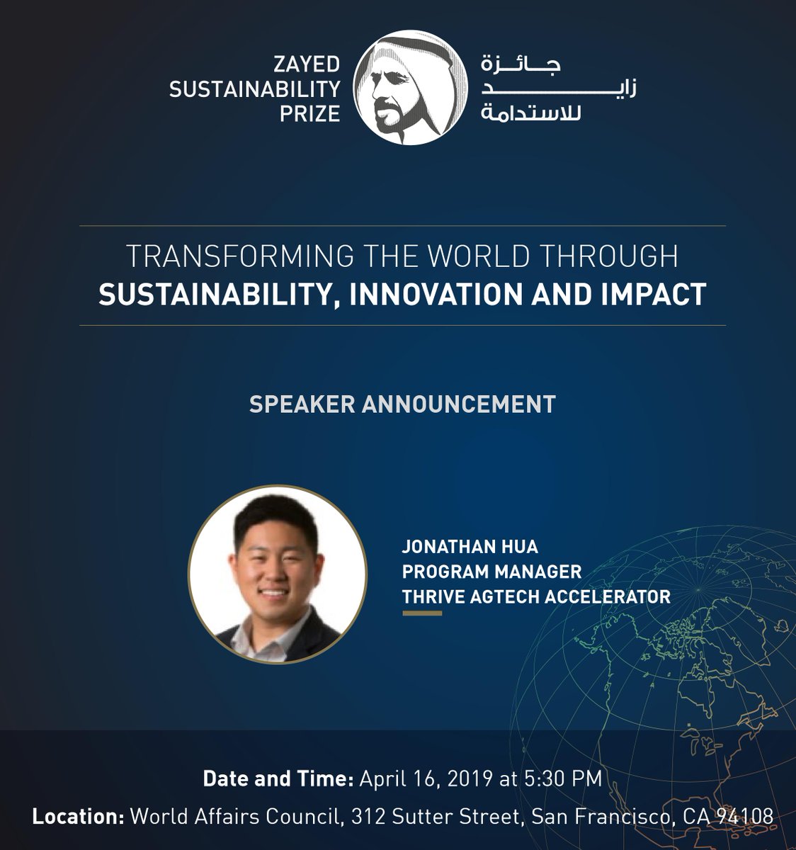 METcommunity_US's tweet photo. Speaker Announcement! Jonathan Hua Program Manager at @THRIVEAgTech &amp; #AgGrad30 will join our panel on 4/16! Excited to learn how to drive impact through #innovation in #food &amp; #agriculture. RSVP Today! https://t.co/njUOVKU04j #SanFrancisco #Zayedsustainabilityprize https://t.co/VY8zkEfWhI