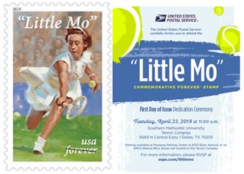 USPSARuiz's tweet photo. In two weeks, on Apr.23, #USPS will honor @Tennis champ #MaureenConnollyBrinker #LittleMo with a #Stamp @SMU in #Dallas #Texas. https://t.co/FWofpdUrb5 #LittleMoStamp #TennisStamps #PonyUp @DFWStuff @DMagazine @SocialInDallas @DallasSocials @CultureMapDal @DallasTxEnt @ArtAndSeek https://t.co/0Jv6YAcUze