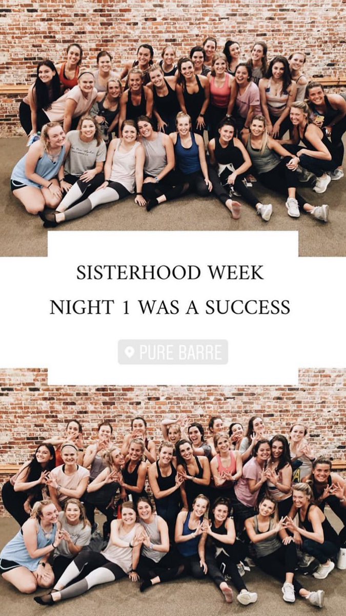 Our sisters had such a blast at our first event of sisterhood week at Pure Barre Birmingham!