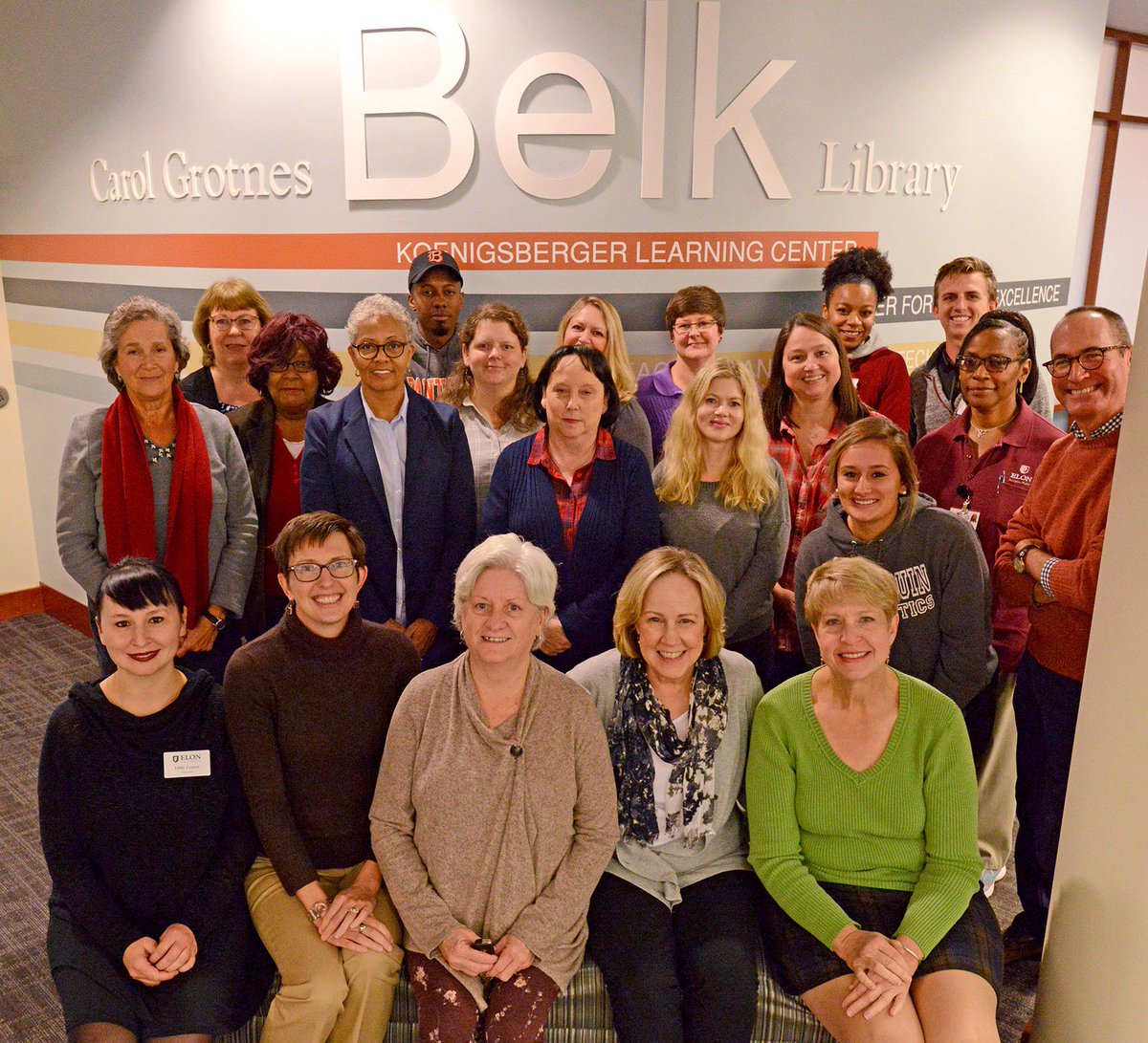 ElonBelk's tweet photo. Happy #NationalLibraryWorkersDay! Library work is team work and our team is the BEST! https://t.co/V6ZZhtJ6TJ