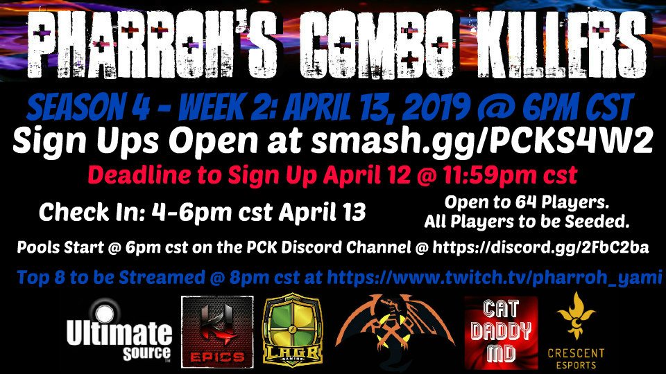 pharrohyami's tweet image. Sign ups are Live #PCK Season 4 Week 2!
Reminder that we have opened it up to 64 players &amp;amp; all players are seeded this year!
Come sign up &amp;amp; have some fun with us this weekend
smash.gg/PCKS4W2
Please share around the info as we want as many ppl to have fun with us! #PlayKI