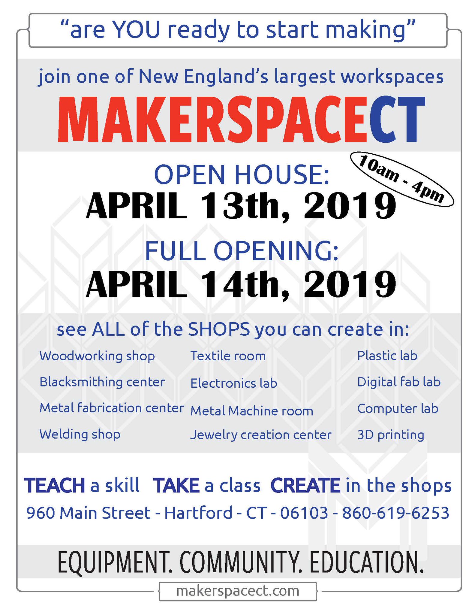 The Ct Forum On Twitter How Cool Is This Makerspacect One Of New England S Largest Workspaces Is Opening This Weekend Don T Miss The Festivities We Re Thrilled To Have A New Neighbor In