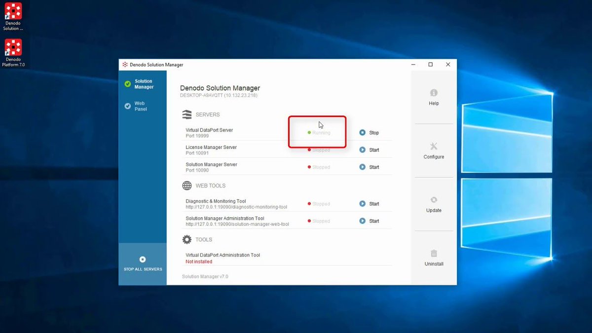 Ravi_Shankar_'s tweet image. In this video you will see how to start the different Solution Manager Servers and Tools. #SolutionManager #Denodo7 #datavirtualization buff.ly/2TCZ6te