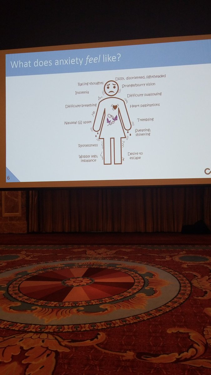 Starr_Rx's tweet photo. When the presenter describes her own anxiety at a national conference during her lecture, stigma is stifled. Dr. Moreno delivers an informative and creative approach to PRN benzo consideration. #PCMHI #CPNP2019 https://t.co/5rKYiwKs6t