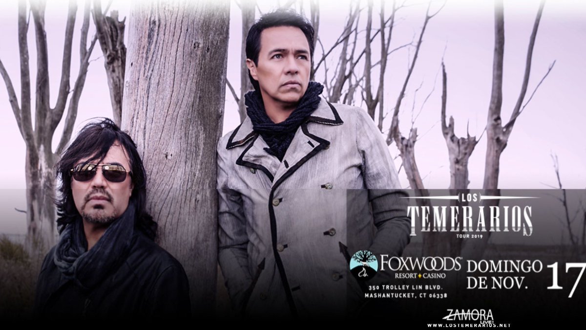 #LosTemerarios #AdolfoAngel #GustavoAngel Domingo Noviembre 17 en #FoxwoodsResortCasino de Mashantucket CT #Virtus  #Temerarios #LosTemerariosTour #mashantucket #connecticut #Boletos disponibles a la venta Abril 12 a las 10:00 am en 👉🏼 www1.ticketmaster.com/los-temerarios…