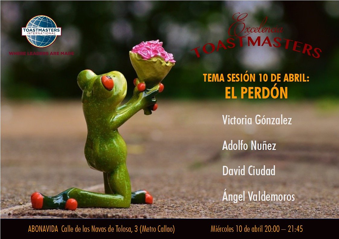 Pide perdón, pero que no sea por perderte la próxima sesión. Acudid en masa a <a href="/AbonaVida_/">AbonaVida</a>  y disfruta de la mejor #oratoria en el mejor Club de #Toastmasters Madrid Excelencia.