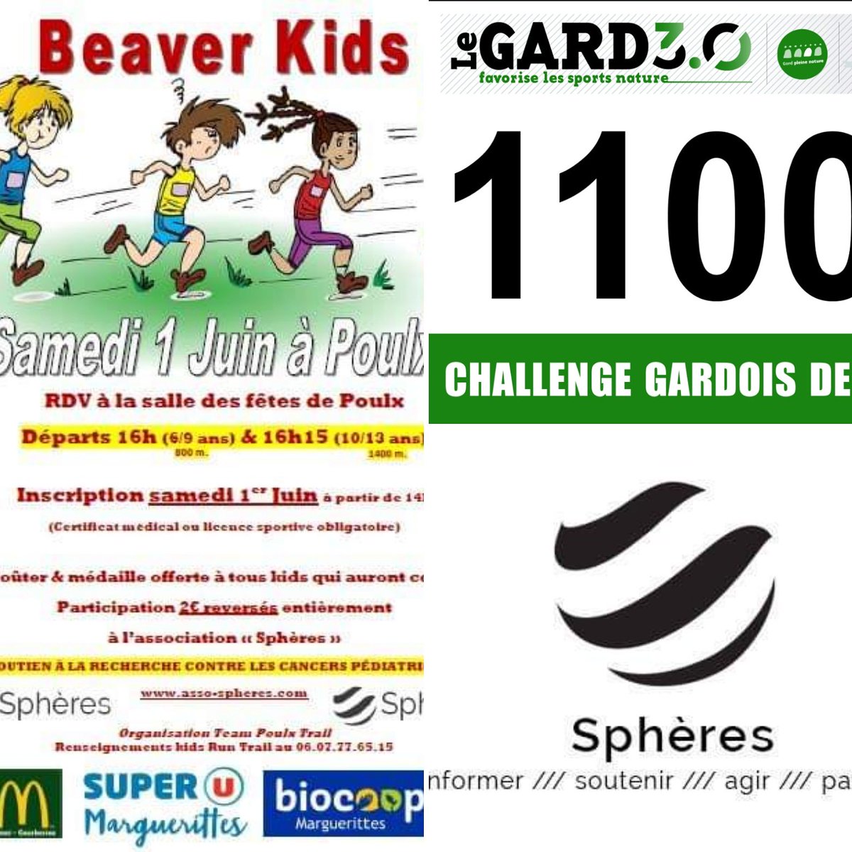 BeaverTrail's tweet photo. 🆗 A 53 jours du Beaver la préparation continue https://t.co/dH7ujEOoui
🛎 Rappel ... la totalité des fonds récoltés 🎁 sur les courses enfants sont reversés à l'association "Sphères" qui soutient la recherche contre les cancers pédiatriques.🍀
#associationspheres https://t.co/xhSs1Lyopq