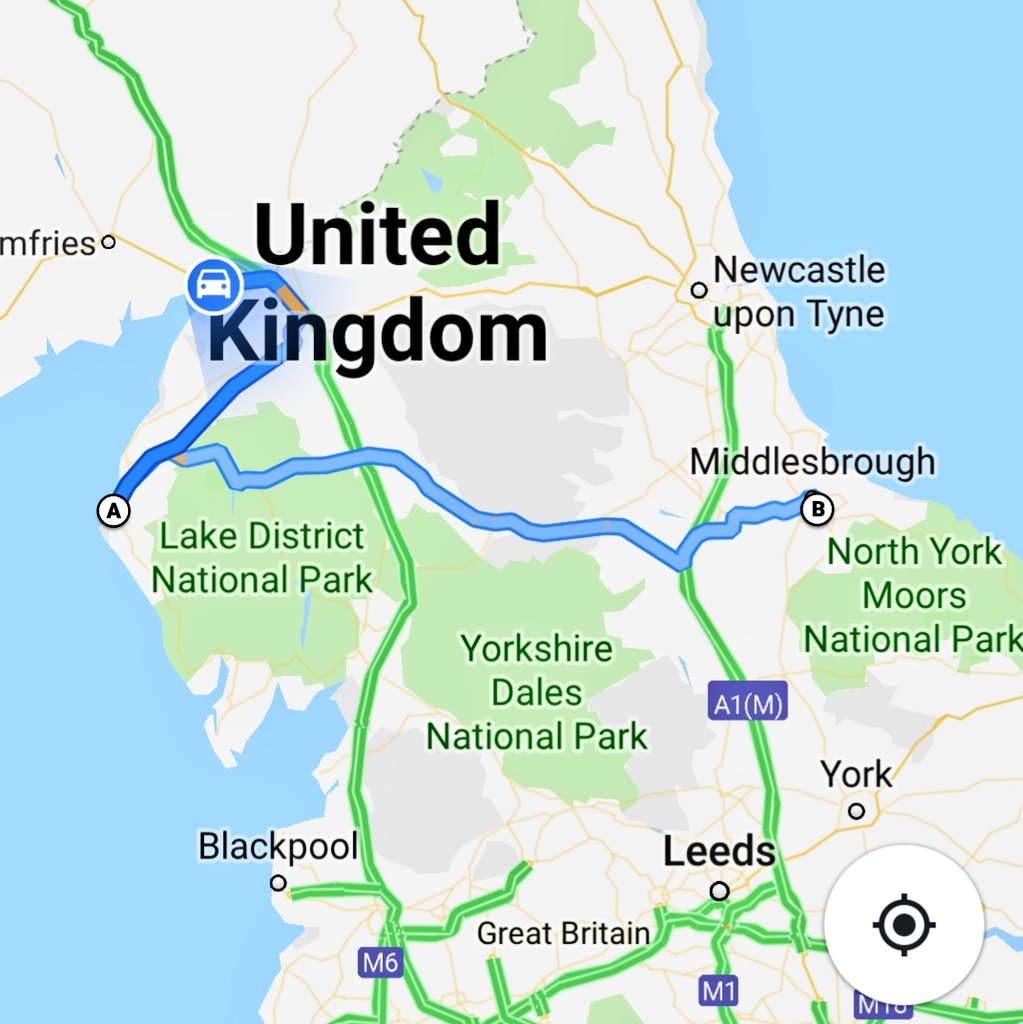 DanielSherret's tweet photo. I always love doing some @NWAmbulance volunteer car driving when I get the opportunity and today I certainly put the hours in. Today was 2 firsts for me: I had never been to Whitehaven or Middlesbrough and enjoyed visiting both. Could you be a #Starinacar? #GoPts https://t.co/z20ZLoRVn1