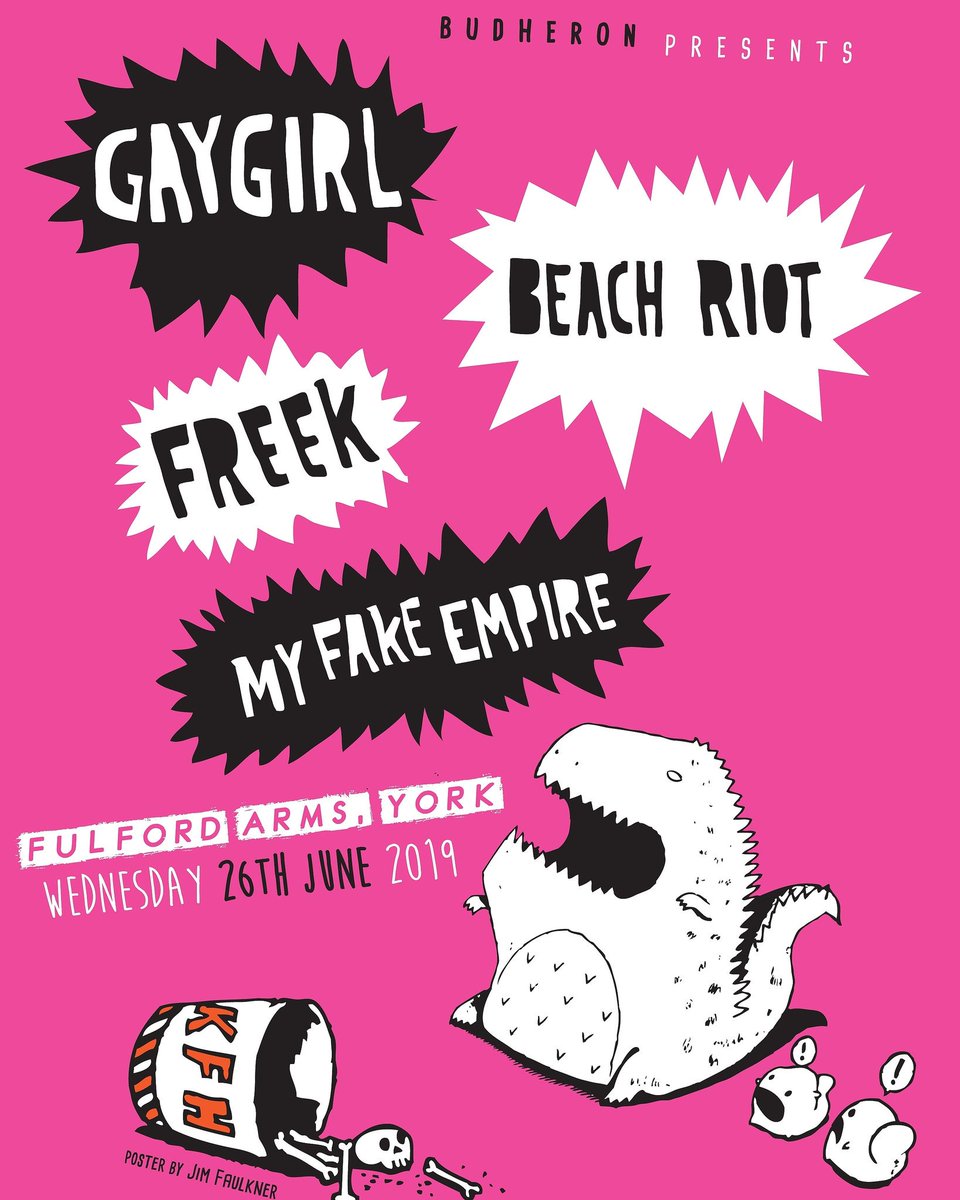 We play York <a href="/fulfordarmsyork/">Fulford Arms</a> in June with these ace bands #gaygirl <a href="/wearebeachriot/">BEACH RIOT</a> 
<a href="/freekbanduk/">FREEK</a> #grunge #york #yorkmusic #EmergingArtists