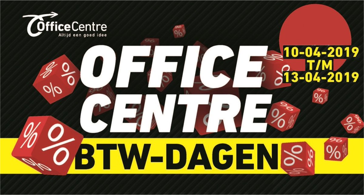 OCGroningen's tweet photo. BTW dagen bij Office Centre Groningen! Koop tussen 10 april en 13 april een laptop, desktop, monitor of printer en ontvang een kortingsvoucher t.w.v. het betaalde btw-bedrag!  #btwdagen #korting #officecentre #groningen #altijdeengoedidee https://t.co/Vj1y5DwdWT