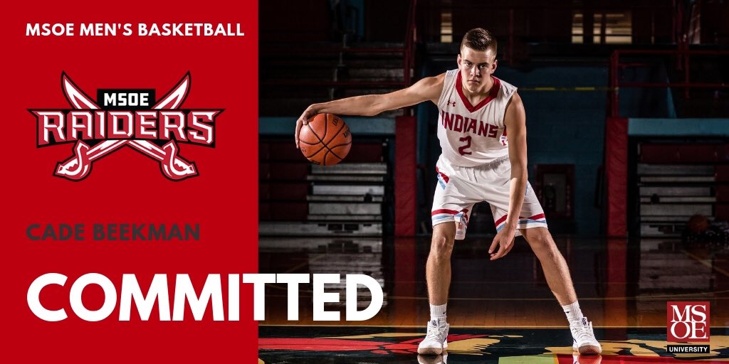 Cade1Beekman's tweet photo. Excited to announce I will be attending the Milwaukee School of Engineering to major in mechanical engineering and continue my basketball career! 🔴⚔️⚫️ #WeArrrRaiders @MSOE_Mensbball @MSOECoachMilz https://t.co/PHl3qoRmgq