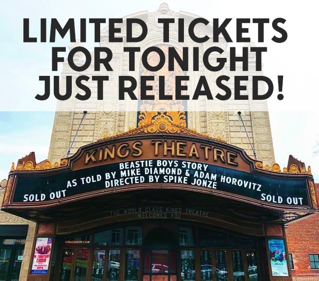 ⚠️🎟 Handful of <a href="/beastieboys/">Beastie Boys</a> Story tickets just released for tonight’s sold out show! bit.ly/2uX52mI