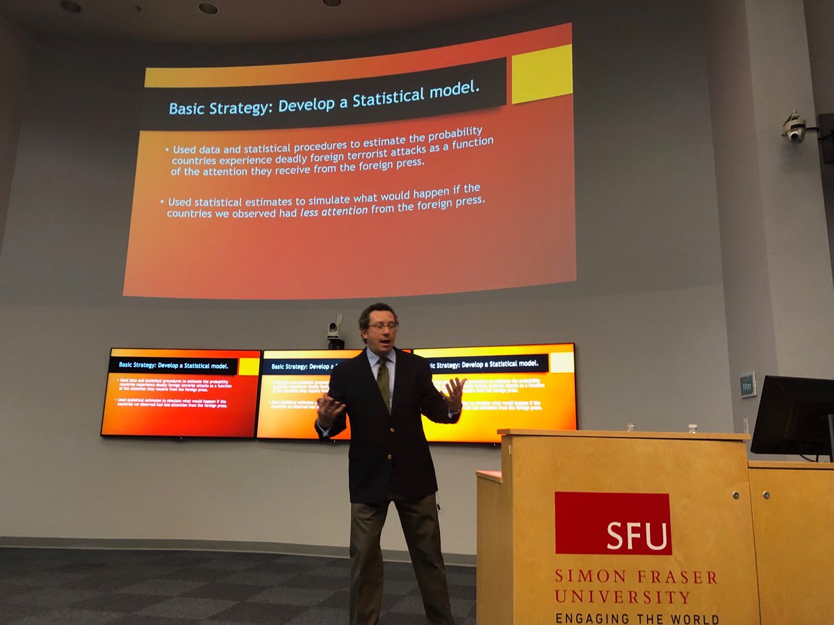 fredpopowich's tweet image. Fascinating talk today by @SFU professor Aaron Hoffman on what would happen if governments suppressed media coverage of terrorist acts. Thank you everyone for attending this engaging #DataVisionaries talk.

@pachowwhite @SFU_polisci