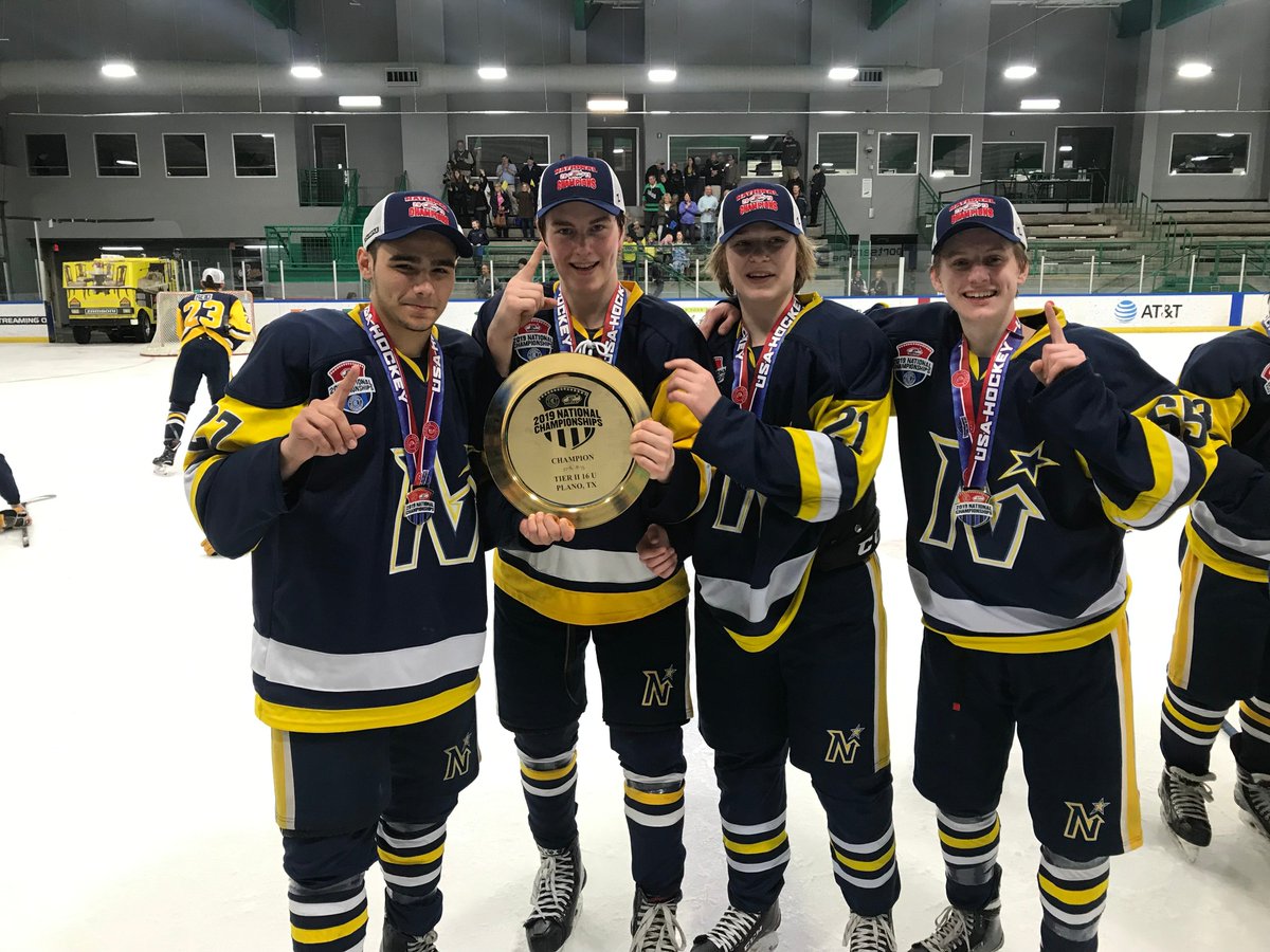 Alaska_Star's tweet photo. 5 Chugiak-Eagle River players were on the Anchorage North Stars team that won a USA Hockey Tier II national title Monday in Plano, Texas. https://t.co/TXcHDL93Sf … #hockey #chugiak #eagleriver #alaska https://t.co/W7GWMJnAzk