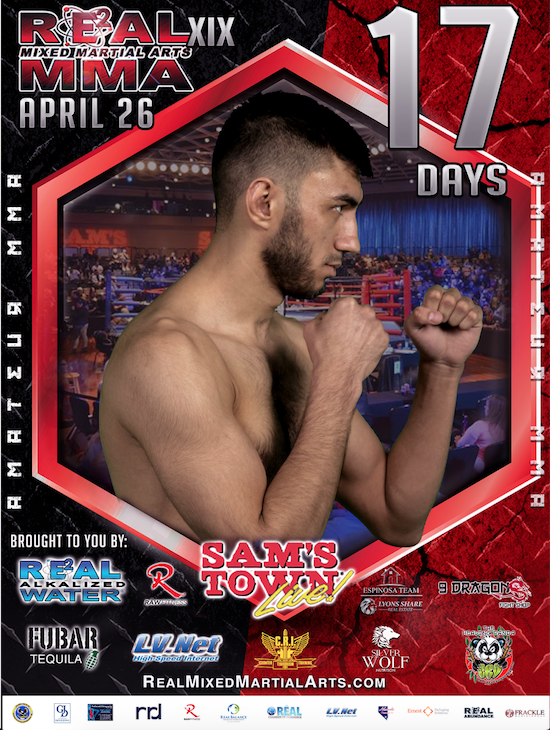 RealMMALV's tweet photo. Only 17 days before the fight. April 26, 2018. It Goes Down Sam's Town Hotel &amp; Gambling Hall (5111 Boulder Highway, Las... First Bout at 7:00 pm. TICKETS starting at $25.

To purchase tickets visit https://t.co/FfoiDwIPxj

#events #sports #RealMMA #Nevada 
#mixedmartialarts https://t.co/75tCrYBNMw